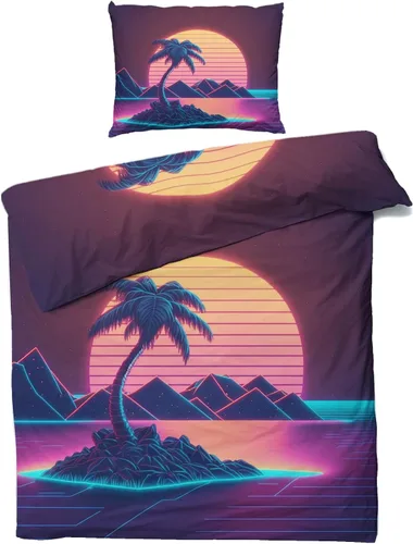 Miniatura 25 de Funda de edredón abstracta tamaño individual Juego de ropa de cama geométrica 2 piezas Funda de edredón con patrón de microfibra suave
