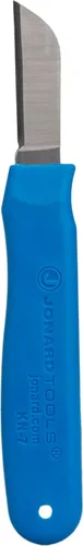 Jonard KN-7 Cuchillo Ergonómico para Empalme de Cables con Mango de Goma Termoplástica, Azul, 6-1/4" de Longitud