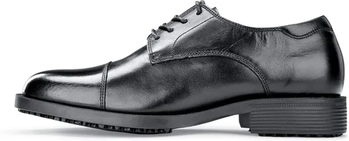 Miniatura 4 de Shoes for Crews Dress Shoes for Men, Mens Oxfords, Zapatos De Vestir para Hombre, Slip Resistant, Safety, Brown or Black
