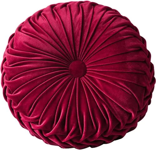 Miniatura 33 de HLOVME Cojín decorativo redondo para sofá, cama, sala de estar, cojín pequeño de suelo para adultos y niños, 13.7 pulgadas (A01-rosa)