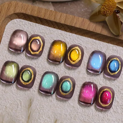 Miniatura 15 de Born Pretty - Esmalte de uñas en gel magnético Cat, set de esmalte de uñas de gel brillante retro magnético de 6 colores, kit de esmalte de uñas Oda