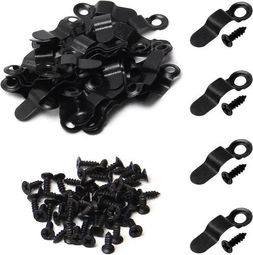 Miniatura 10 de MroMax 20 piezas de marcos de fotos, botones de giro, clips de plástico para marco de fotos con tornillos, piezas para colgar imágenes, fotos