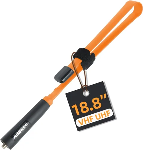Miniatura 9 de ABBREE SMA-Hembra Antena de Radio Ham VHF/UHF 18.8-pulgadas 144/430MHz de Alta Ganancia Plegable CS Táctica Antena para Baofeng UV-5R Mini BF-F8HP