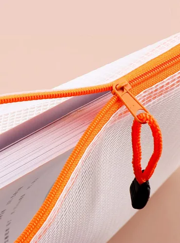 Miniatura 15 de (9 tamaños, 18 unidades) - Carpetas de malla de plástico con cremallera para documentos, carpetas de archivos con cremallera para escuela, oficina