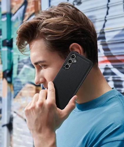 Miniatura 7 de FNTCASE Funda para Samsung Galaxy S23-FE: funda protectora de doble capa resistente para teléfono celular, protección contra caídas de cuerpo Negro