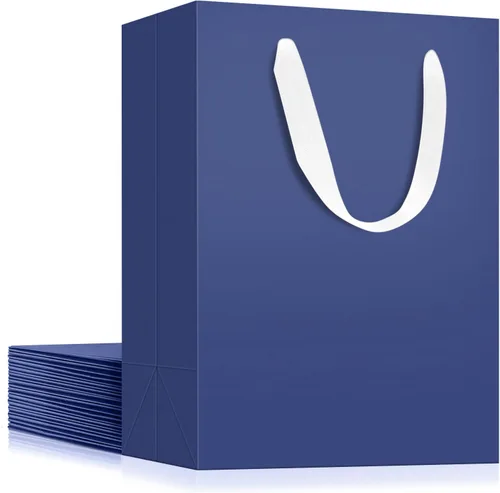 Miniatura 48 de EUSOAR Bolsas de compras de papel con asas, paquete de 25 bolsas pequeñas de papel kraft de 5.9 x 2.3 x 7.8 pulgadas, bolsa de mercancía