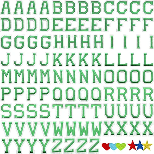 Miniatura 12 de Jongdari Parches para planchar con letras y números para ropa, parches de alfabeto bordado de 2" para chaqueta Letterman A-Z y apliques 0-9 para Rojo