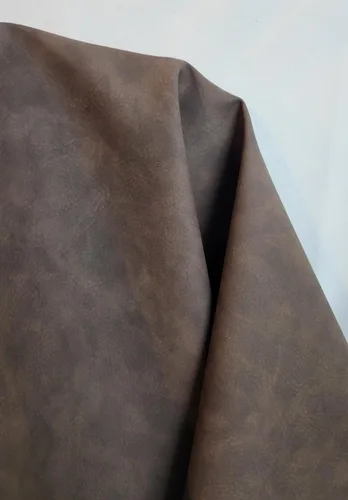 Miniatura 3 de NAT Leathers Café Nubuck Pulido Suave Piel Sintética Vegana de Poliuretano Aprobada por Peta 1 Yarda (91 cm de Largo x 137 cm de Ancho) Piel
