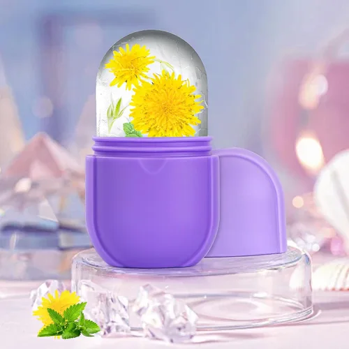Miniatura 2 de Rodillo de hielo para cara y ojos, rodillo de hielo de belleza facial, herramientas para el cuidado de la piel, cubo facial de hielo, masaje facial