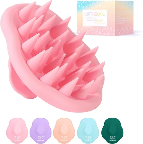 Miniatura 8 de URTHEONE Cepillo masajeador de cuero cabelludo para el crecimiento del cabello, cepillo de ducha de silicona suave para mujeres, hombres y niños