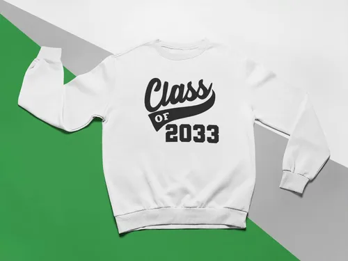 Miniatura 9 de Graduation Iron On Transfer, Class of 2033 Tshirt Decal, High School College Senior Shirt Sticker, HTV Graduate Patch, Pick Size Color, Iron-On Gold