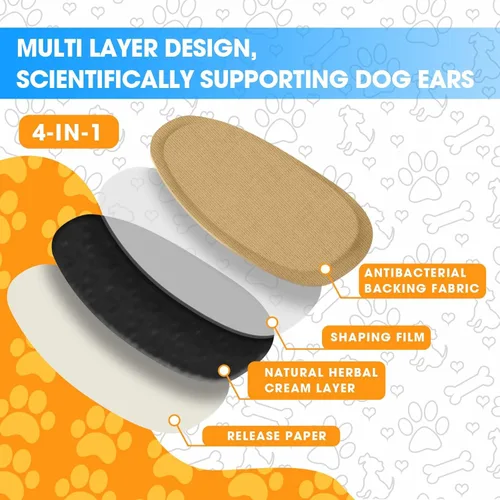 Miniatura 4 de Juego de 4 unidades de Doberman Oreja Kit para Doberman Pincher Samoyedo con 2 rollos adicionales de cintas para orejas de perro