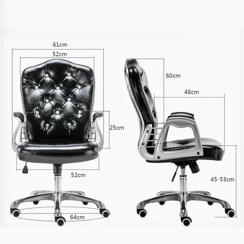 Miniatura 6 de QQXX Silla de oficina en casa, silla ergonómica de escritorio, silla de computadora con soporte lumbar, reposabrazos, silla ejecutiva giratoria