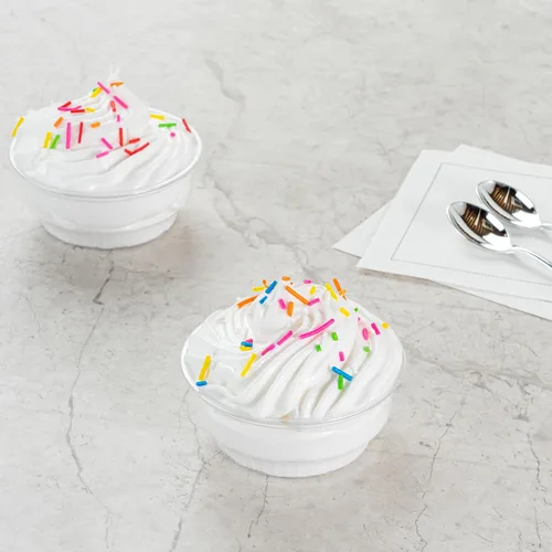 Miniatura 4 de Restaurantware -RW Base 3.5 oz - Vasos de helado de 3.5 onzas, 50 tazas de parfait desechables - Taza de postre de plástico transparente, elegante