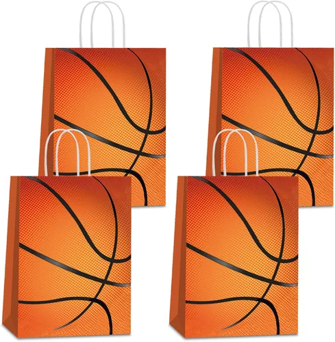 YE 16 bolsas de regalo de baloncesto para fiestas, bolsas de regalo de baloncesto, bolsas de regalo de baloncesto, fiestas temáticas de baloncesto