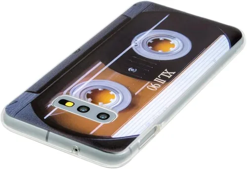 Miniatura 5 de FAteam - Funda para Galaxy S10e a prueba de golpes, a prueba de arañazos, con TPU suave, carcasa de cinta de casete de música retro, compatible