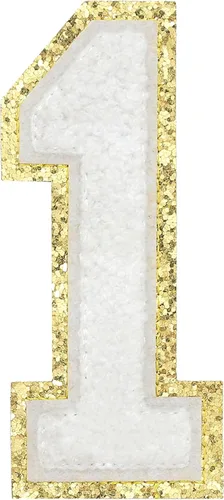 Miniatura 16 de GYGYL - 3 parches de letras deportivas de felpilla con purpurina, parches para planchar de tamaño grande para decoración de disfraces