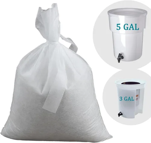 Miniatura 7 de Yzurbu 100 piezas bolsas para café en frío, 6'' x 8'' bolsa de filtro desechable sin desorden con cordón para café molido y té helado