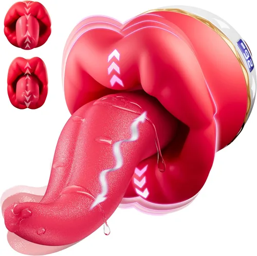 Vibradores de lengua de juguete de rosas, vibrador 5 en 1 para mujeres, juguetes sexuales con 10 modos de vibración bucal y lengua sexual, para