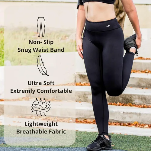 Miniatura 4 de CompressionZ - Leggings de compresión de cintura alta para mujer, para hacer yoga, correr, ir al gimnasio, fitness y entrenar a diario, pantalones