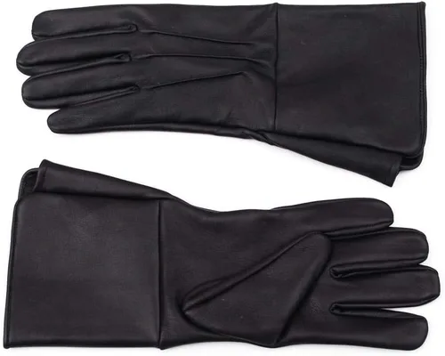Miniatura 6 de Guantelete medieval renacentista para hombre sin forro de cuero genuino guantes de artilleríacaballeríainfantero largo brazo