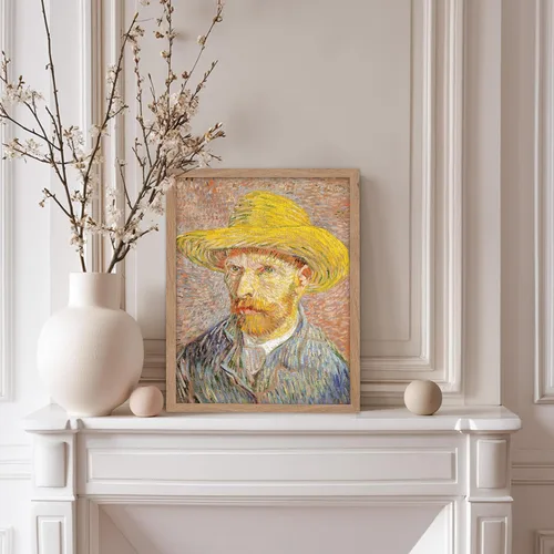Miniatura 5 de Poster Master Póster clásico de Van Gogh, impresión impresionista vintage, regalo para artista, pintor, autorretrato, sombrero de paja, dibujo
