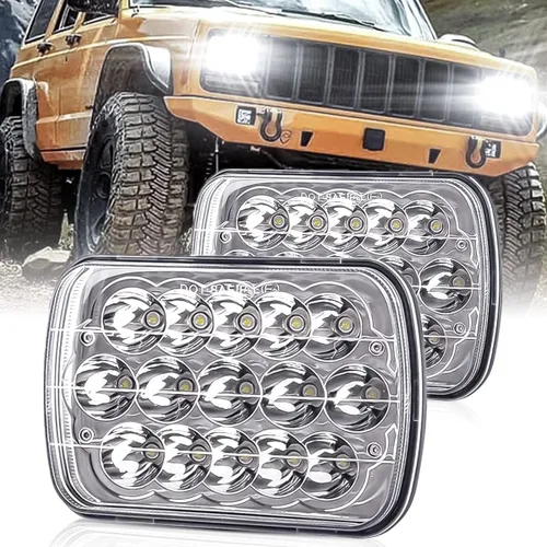 Miniatura 10 de Faros delanteros LED 4x6 aprobados por puntos, 2 unidades, rectangulares de 45 W, Hi/Bajo, faros delanteros para Kenworth T800 W900 Peterbilt 378
