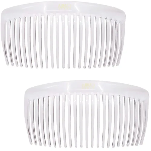 Miniatura 9 de Camila Paris CP3022 - Peines laterales franceses grandes, curvados, beige con torsión francesa para el cabello, decorativas, pinzas de sujeción