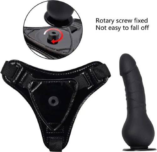 Miniatura 3 de Cob Arnés con correa para consolador de 5.5 pulgadas, juguete sexual, cintura ajustable, para parejas, masturbación femenina, juguetes para adultos