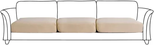 Miniatura 2 de HOOBUY Funda de cojín impermeable para sofá de 3 piezas, elástica, protector de muebles con elástico, adecuado para sofás de 3 plazas (3, beige)