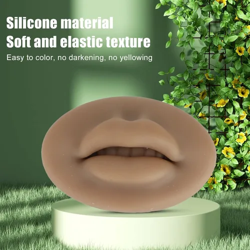 Miniatura 3 de Labios de silicona 3D semipermanentes de tacto real con imitación para labios de entrenamiento, lengua de oído, boca de ojos, silicona 3D