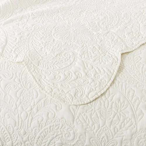 Miniatura 339 de HoneiLife - Juego de colcha de tamaño Queen, juego de ropa de cama de pana bordada de 3 piezas, colcha de lujo, ligera, cálida, para todas las Pana
