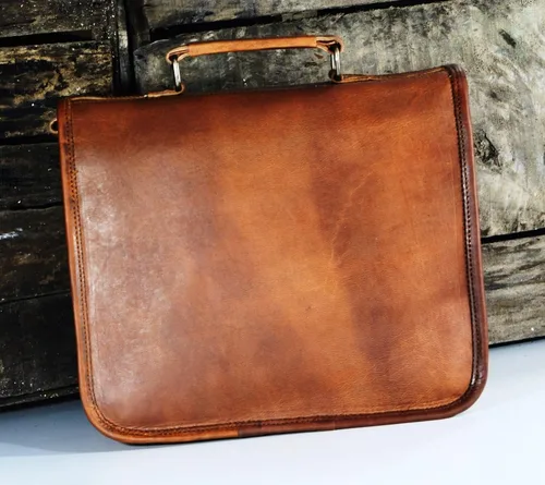 Miniatura 3 de URBAN DEZIRE Maletín pequeño de cuero genuino para hombre, bolso de mensajero para iPad Tab Tablet 11 compatible con producto de Apple