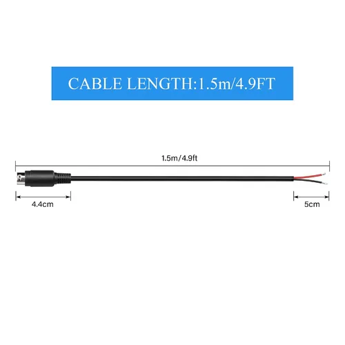 Miniatura 7 de Cable de repuesto de 18AWG 4 pines DIN macho coleta DIY para sistema de cámaras CCTV cargadores adaptador (4.9 pies)