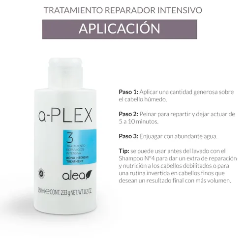 Miniatura 5 de ALEA - Tratamiento Reparador de Cabello Dañado - Tratamiento Reparador Intensivo A-Plex Nº3 - 8.5 fl oz - Apoya la Fuerza, Reparación y Protegerlo