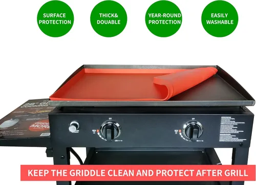 Miniatura 5 de Favfully - Tapete de silicona para parrilla, cubierta de parrilla de 22 pulgadas, funda protectora para parrilla Blackstone de 22 pulgadas