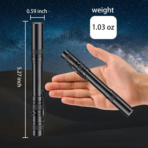 Miniatura 2 de Linternas para bolígrafos, linterna de bolsillo pequeño con clip, fuente de luz compacta y conveniente para uso diario