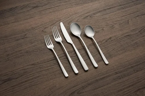 Miniatura 2 de Cambridge Silversmiths Rise Mirror - Juego de cubiertos de 20 piezas, servicio para 4 Espejo plateado