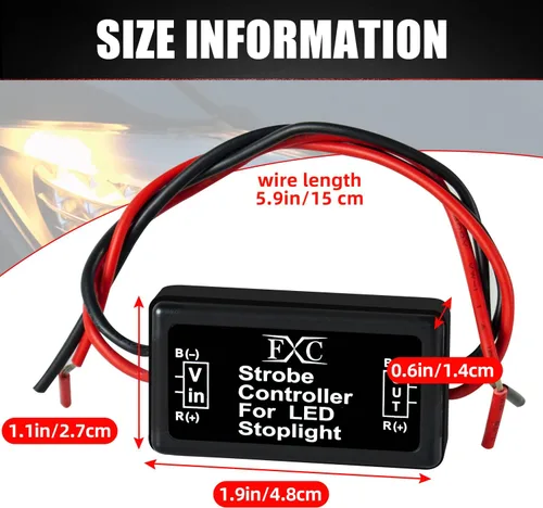 Miniatura 6 de Purishion 2 módulos controladores para flash de 24W para luz de freno LED de 12-30V