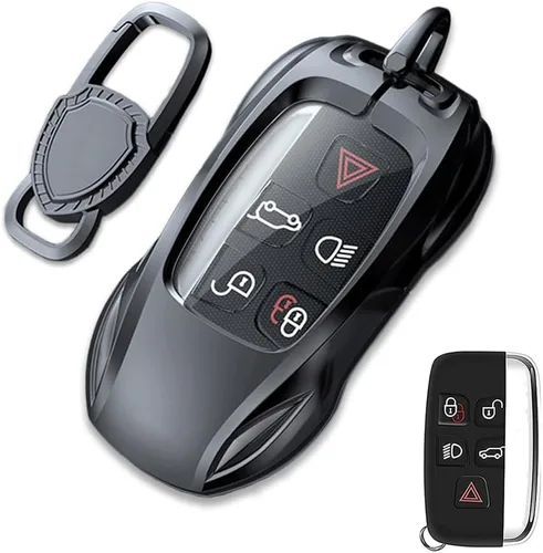 Miniatura 11 de Funda de metal de aleación de zinc para llavero de automóvil, compatible con Land Rover Range Rover Sport Discovery LR4 Smart Key Fob Cover Cover