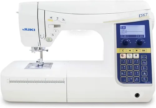 Juki Máquina de coser HZL-DX7 con 287 patrones de puntada y 4 fuentes