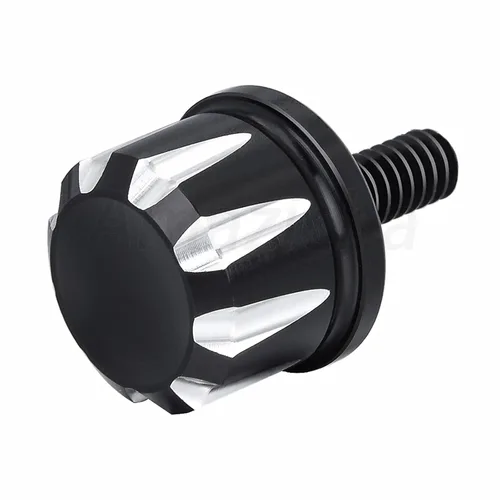 Miniatura 4 de Amazicha Tornillo de tornillo de asiento negro de acero inoxidable compatible con asiento Harley Davidson con rosca de 1/4 "-20