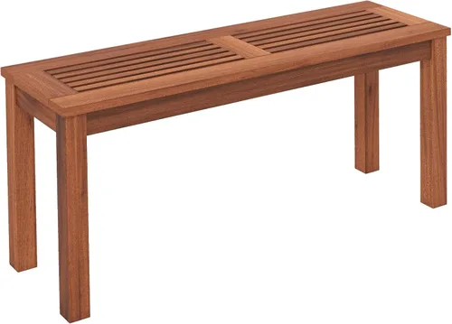 Tangkula Banco de madera para patio, banco de madera maciza para 2 personas con asiento de listones, Loveseat de 39.5 pulgadas de largo con marco de