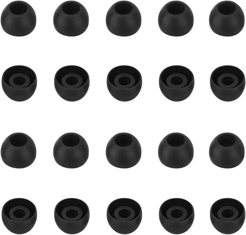 Miniatura 7 de Puntas de silicona de repuesto para auriculares internos - 10 pares (negro)