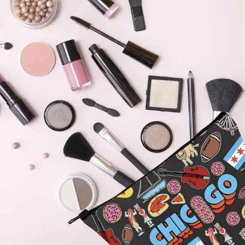 Miniatura 5 de TSOTMO Regalo de recuerdo de vacaciones Bienvenido Viaje Familiar Bolsa de maquillaje Bolsa de viaje de vacaciones Bolsa de cremallera, Bolso