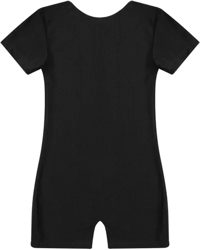 Miniatura 4 de Leotardo elástico de manga corta para niños y niñas, para gimnasia, ballet, danza, leotardo