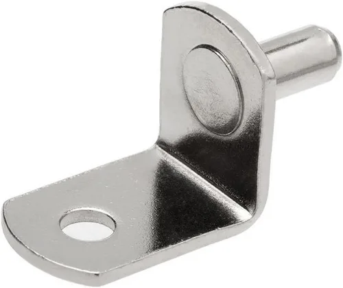 Modket M4321-635-NI-10 1/4 pulgadas de níquel en forma de L estilo estante de gabinete con agujero - 10 unidades