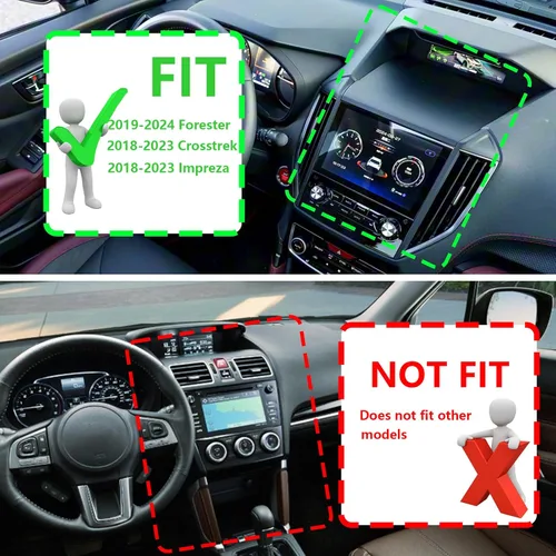 Miniatura 4 de Tapete para cubierta de salpicadero para Subaru Forester, accesorios 2019-2023 2024 Subaru Crosstrek Impreza 2018-2023, almohadilla interior Rojo
