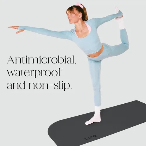 Miniatura 3 de Bala Esterilla de yoga para gimnasio en casa – Alfombrilla de ejercicio antideslizante para entrenamiento en casa, estiramiento, pilates, aeróbicos