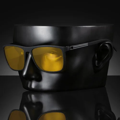 Miniatura 4 de Gafas polarizadas de conducción de visión nocturna para hombre, lentes amarillas HD, antideslumbrantes, gafas ligeras, marco de lentes